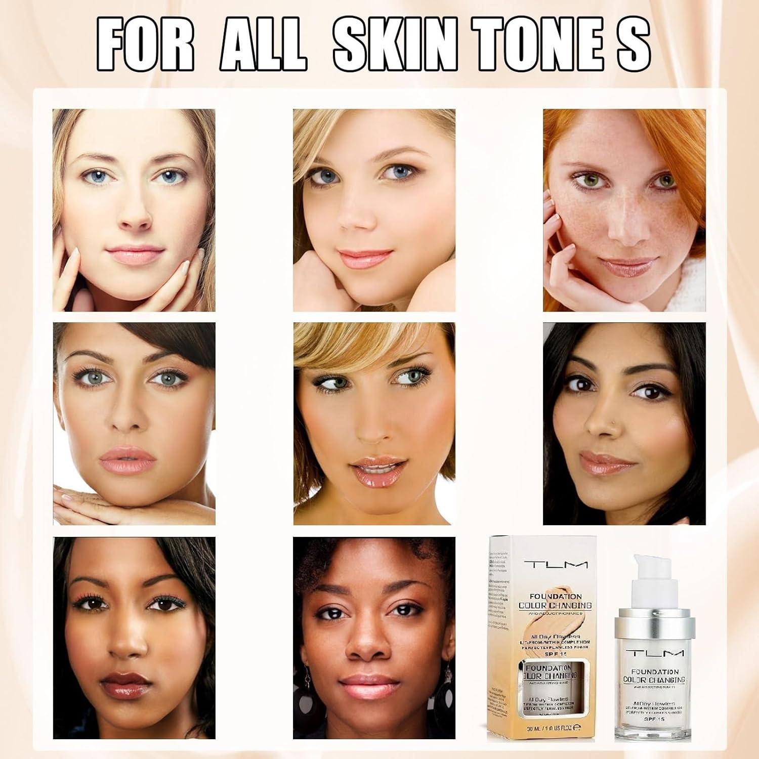 Base de Maquillaje Ginaday que Cambia de Color SPF 15 28g