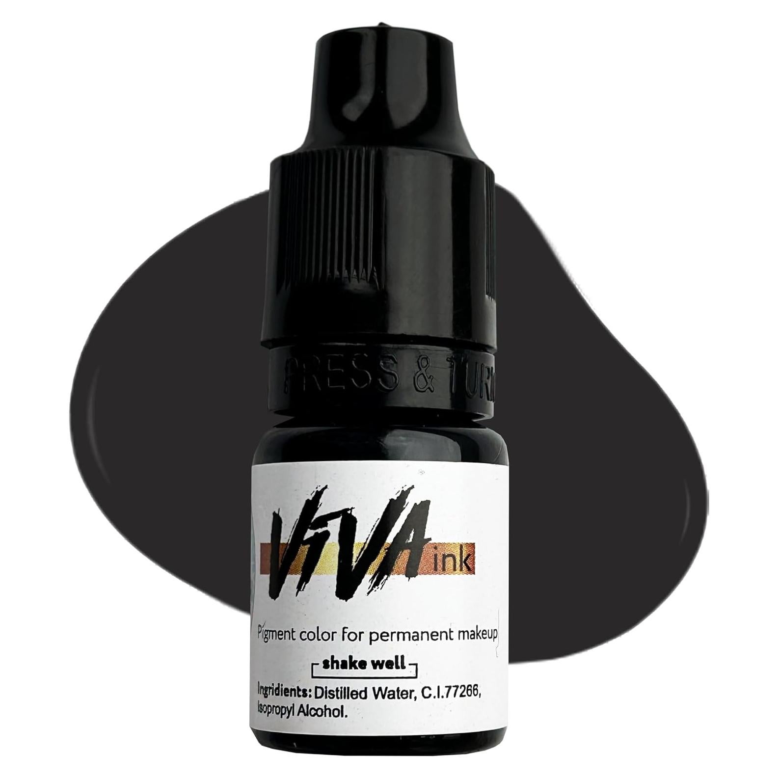 Tinta de Maquillaje Permanente VIVAINK Negro 6 ml - Delineador de Ojos