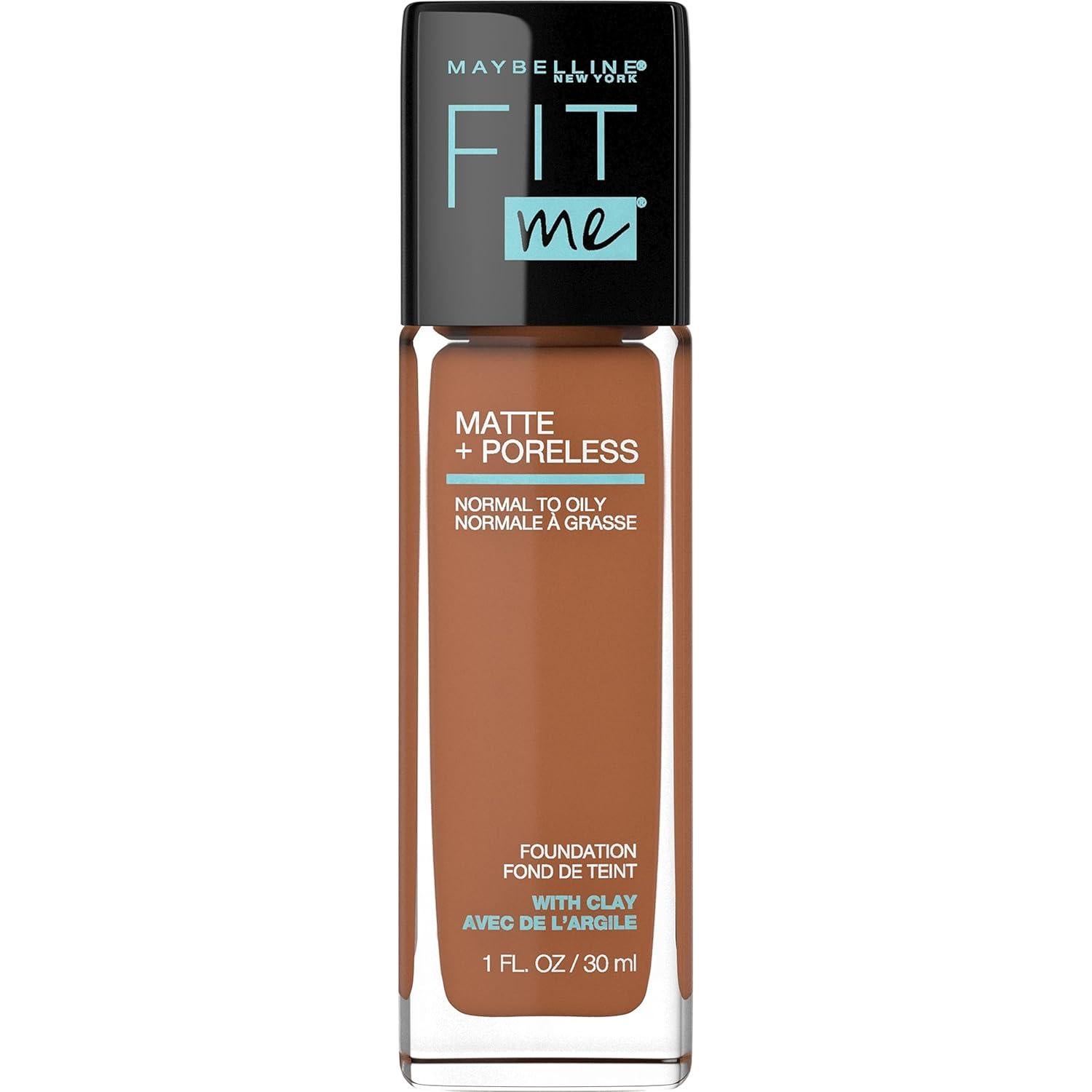 Maybelline Fit Me Mate + Sin Poros Base Líquida + Sombras Coco y Mocha