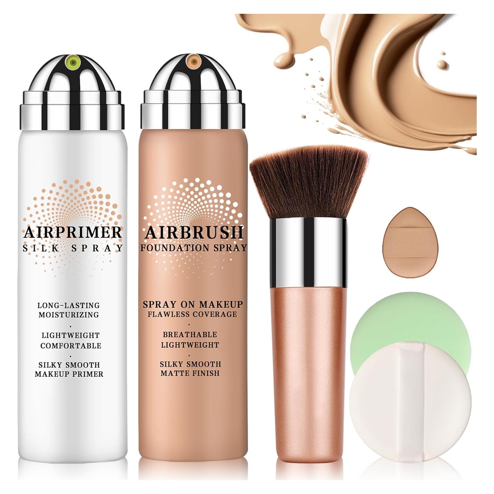 Base de Maquillaje Airbrush Magic Minerals 02 Beige + Primer Hidratante