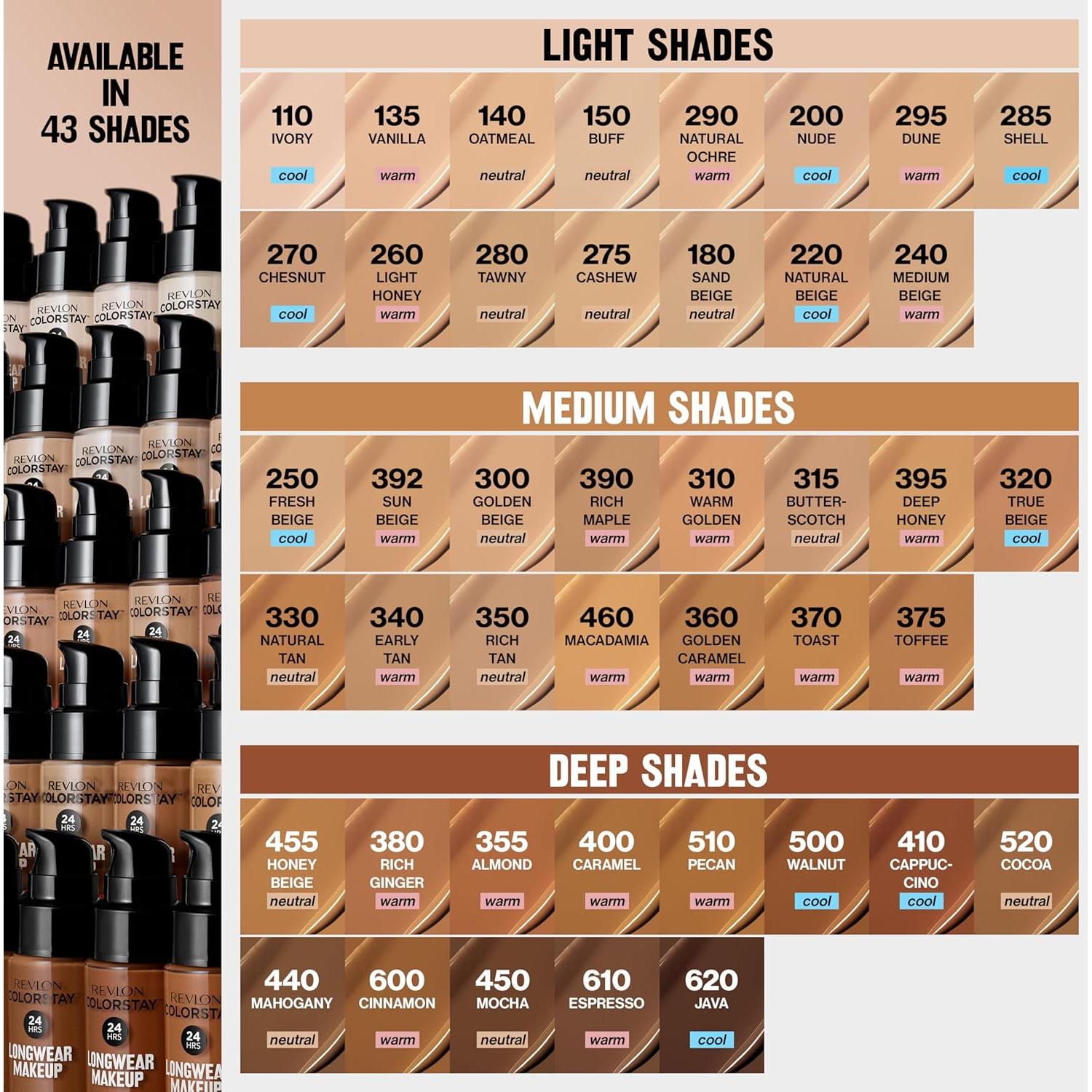 Base Líquida Revlon ColorStay 110 Marfil 29.57 ml Piel Mixta/Grasa