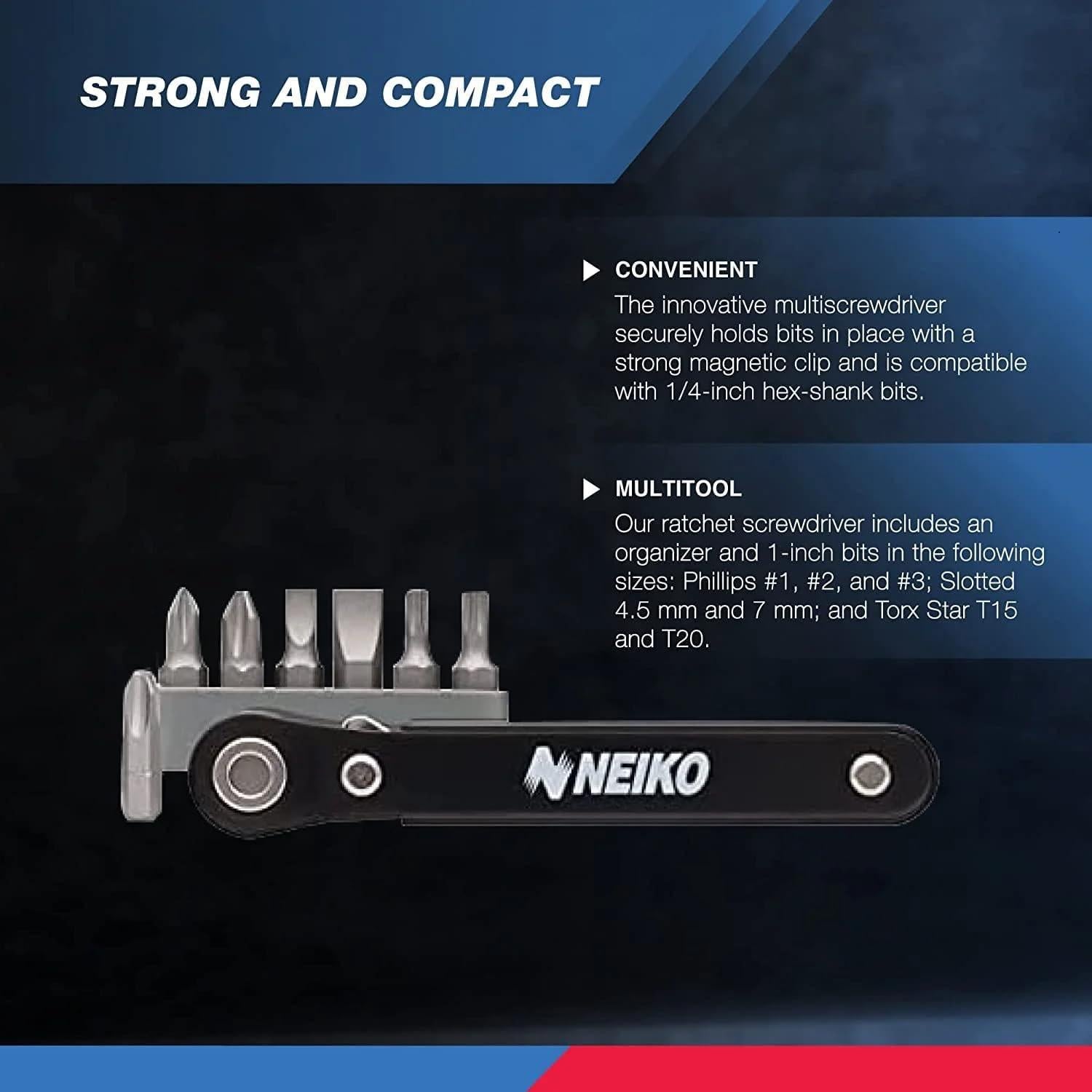 Juego de Destornillador Mini Carraca NEIKO 03044A 8 Piezas