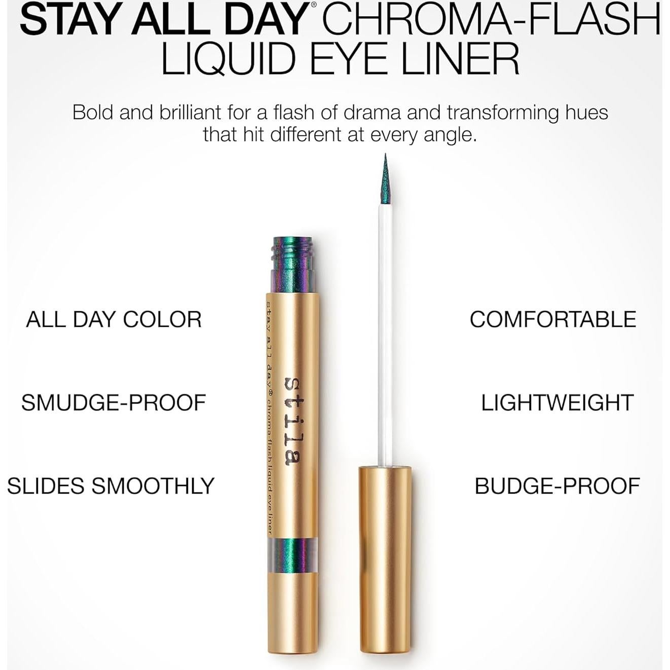 Delineador de Ojos Líquido Stila Chroma-Flash Pavo Real 12cm