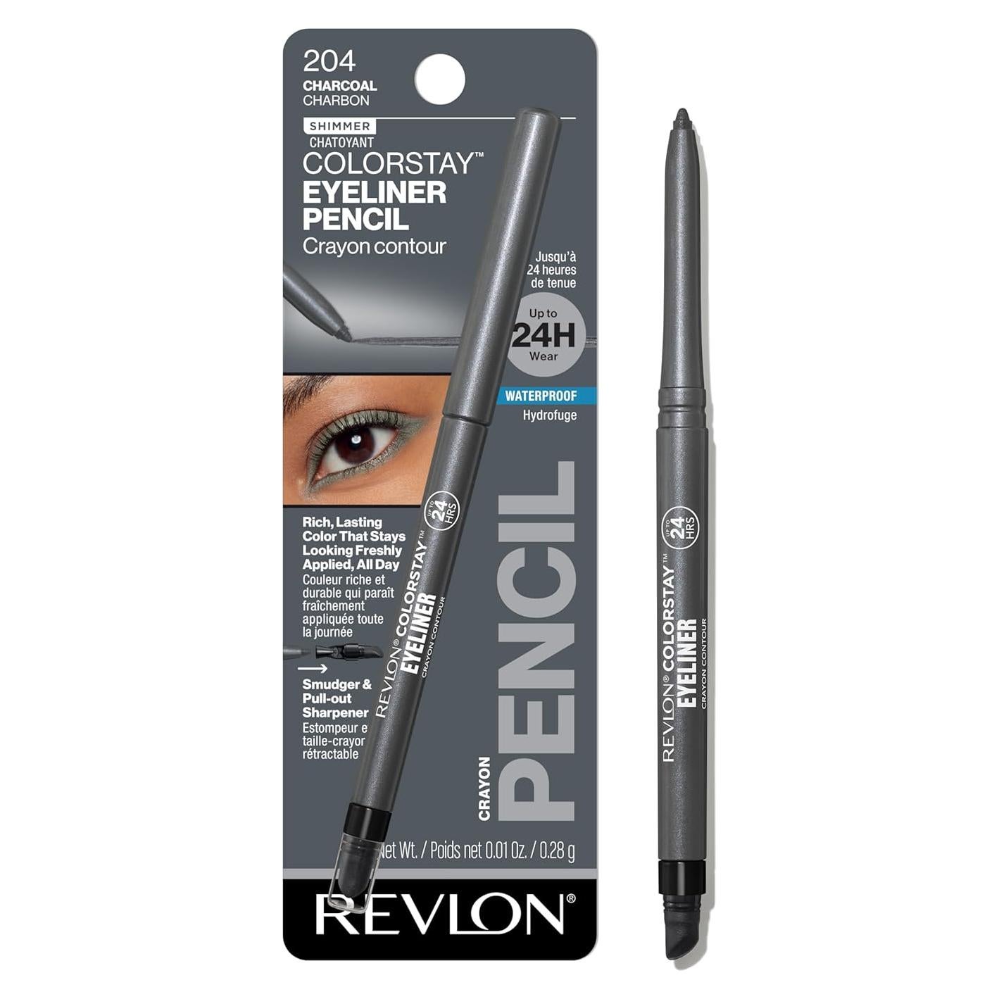 Lápiz de Ojos Impermeable Revlon ColorStay 204 Carbón 4 g