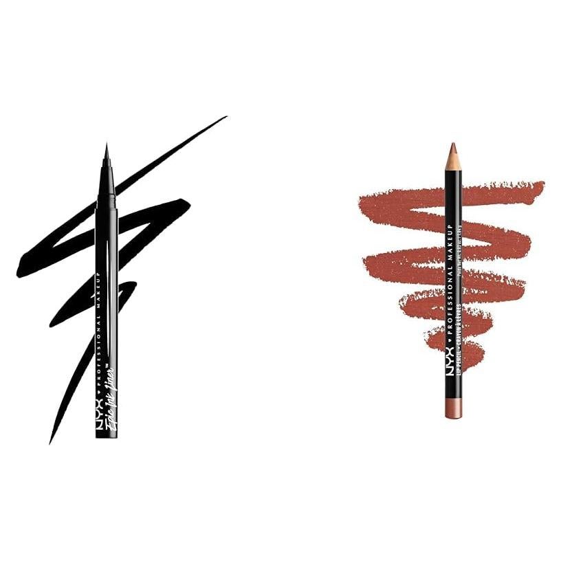 Paquete de Maquillaje NYX: Delineador Epic Ink y Lápiz Labial