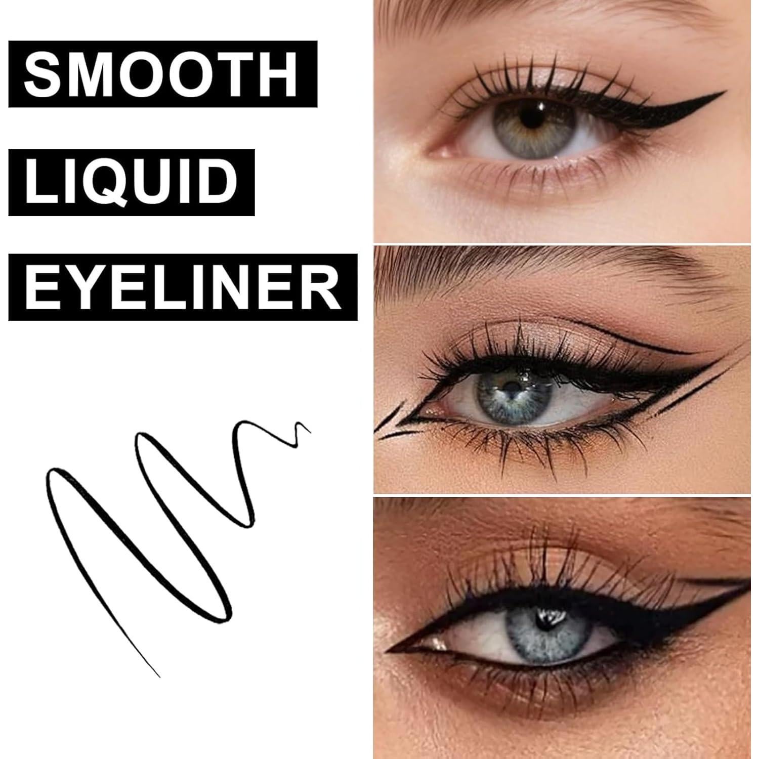 Delineador Líquido Negro Vivacious Cosmetics 0.59 ml Punta Fina