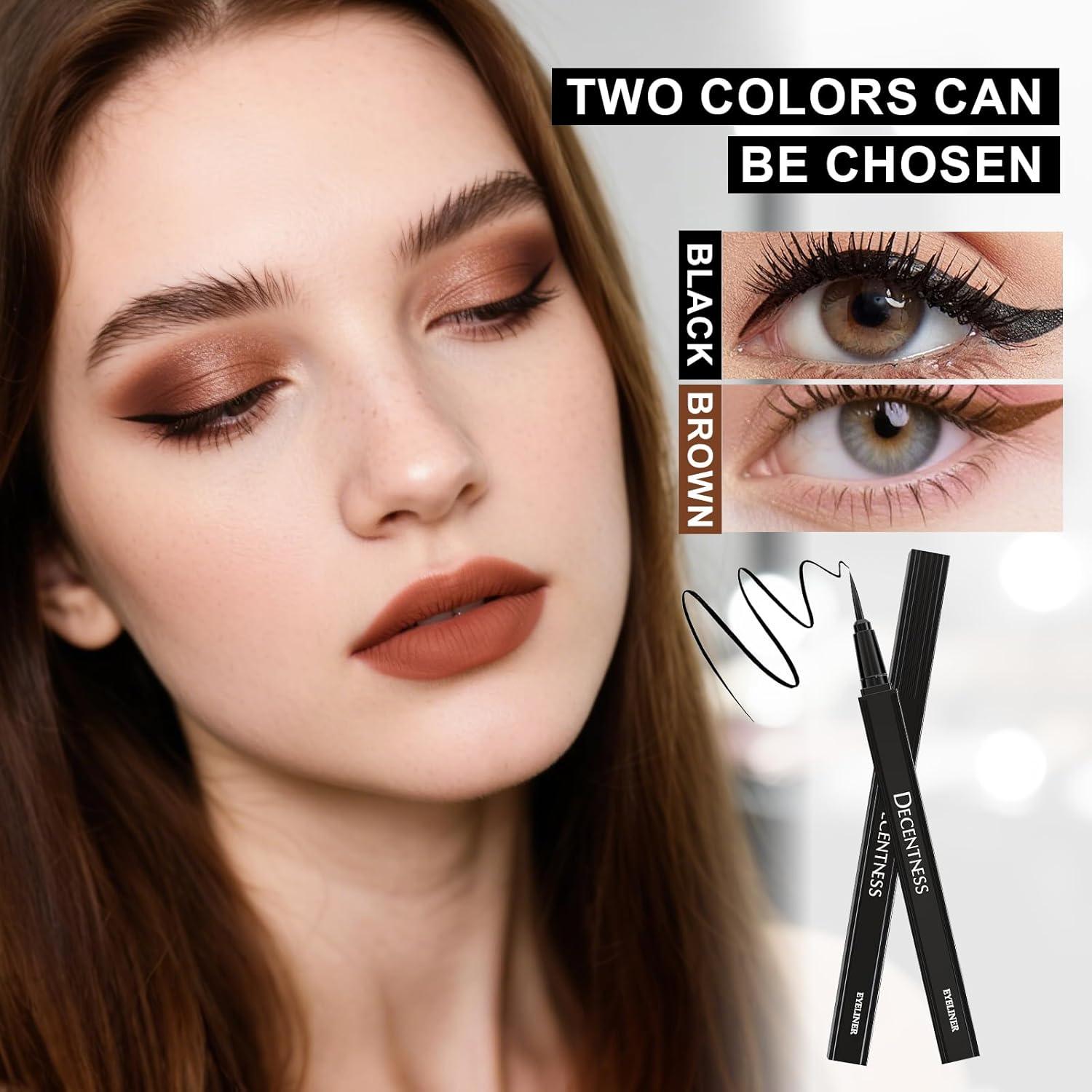 Delineador Líquido Negro Vivacious Cosmetics 0.59 ml Punta Fina