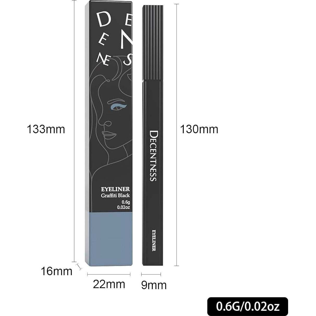 Delineador Líquido Negro Vivacious Cosmetics 0.59 ml Punta Fina