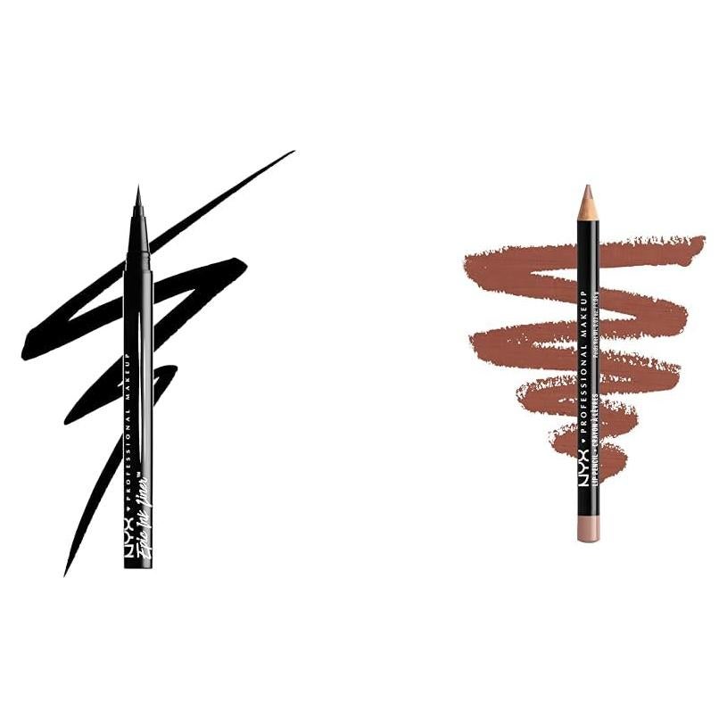 Paquete de Maquillaje NYX Professional Makeup: Epic Ink Liner y Lápiz Labial Café