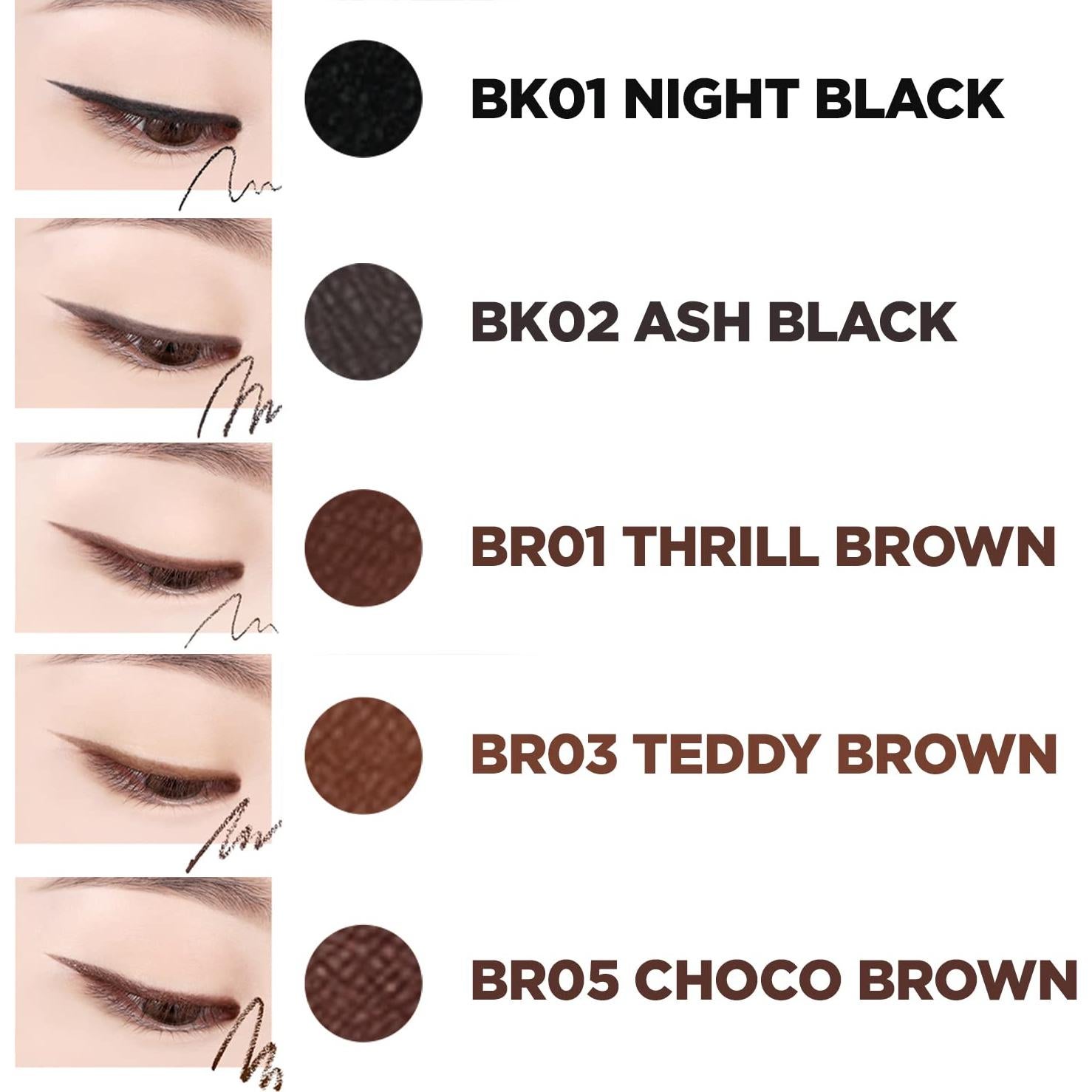 Eyeliner Gel The SAEM Eco Soul 2mm Negro Ceniza - Larga Duración