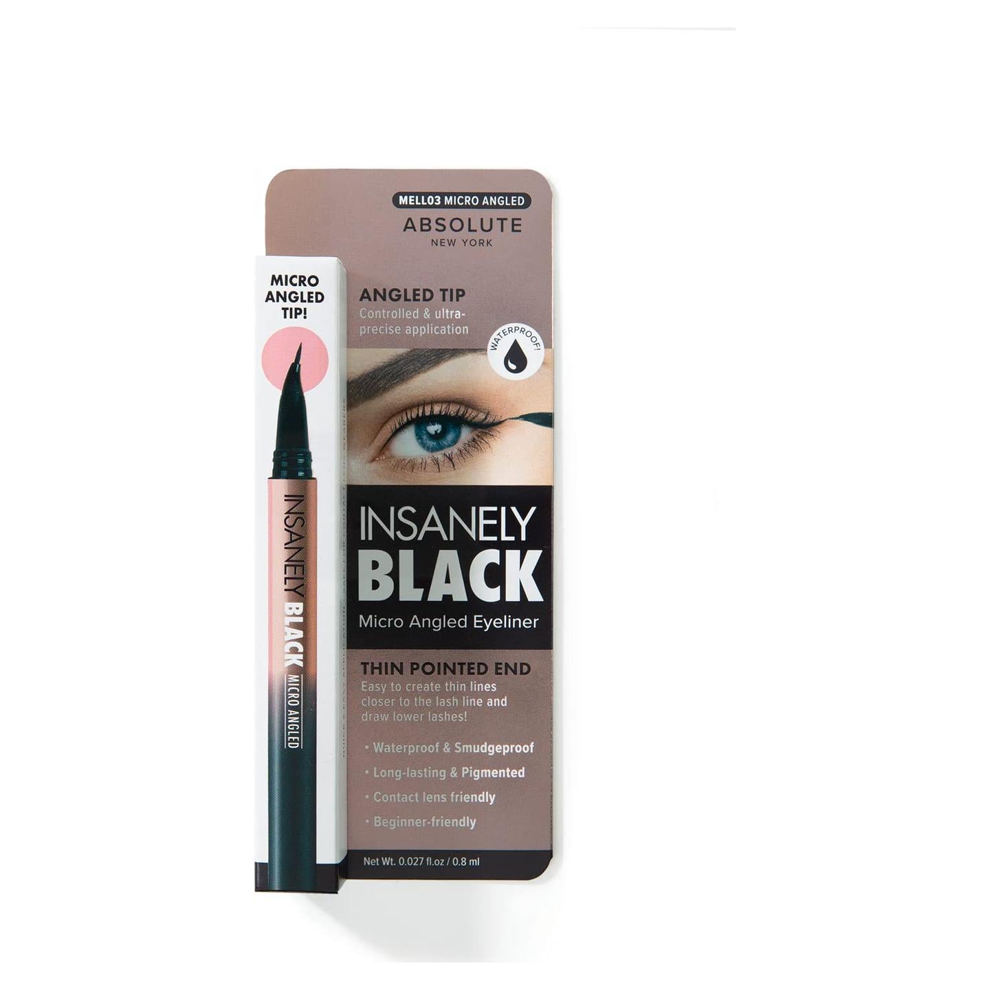 Delineador Líquido Absolute New York Negro Micro Angulado 17.86g