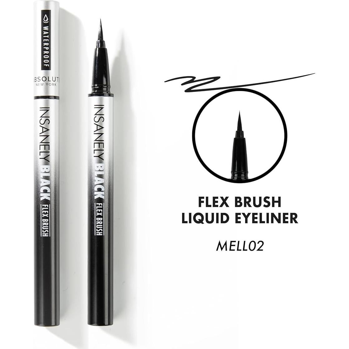 Delineador Líquido Absolute New York Negro Micro Angulado 17.86g