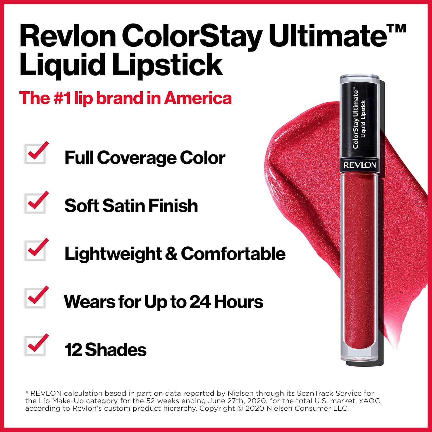 Labial Líquido Revlon ColorStay 3 ml 095 Pasas Reales Satinado
