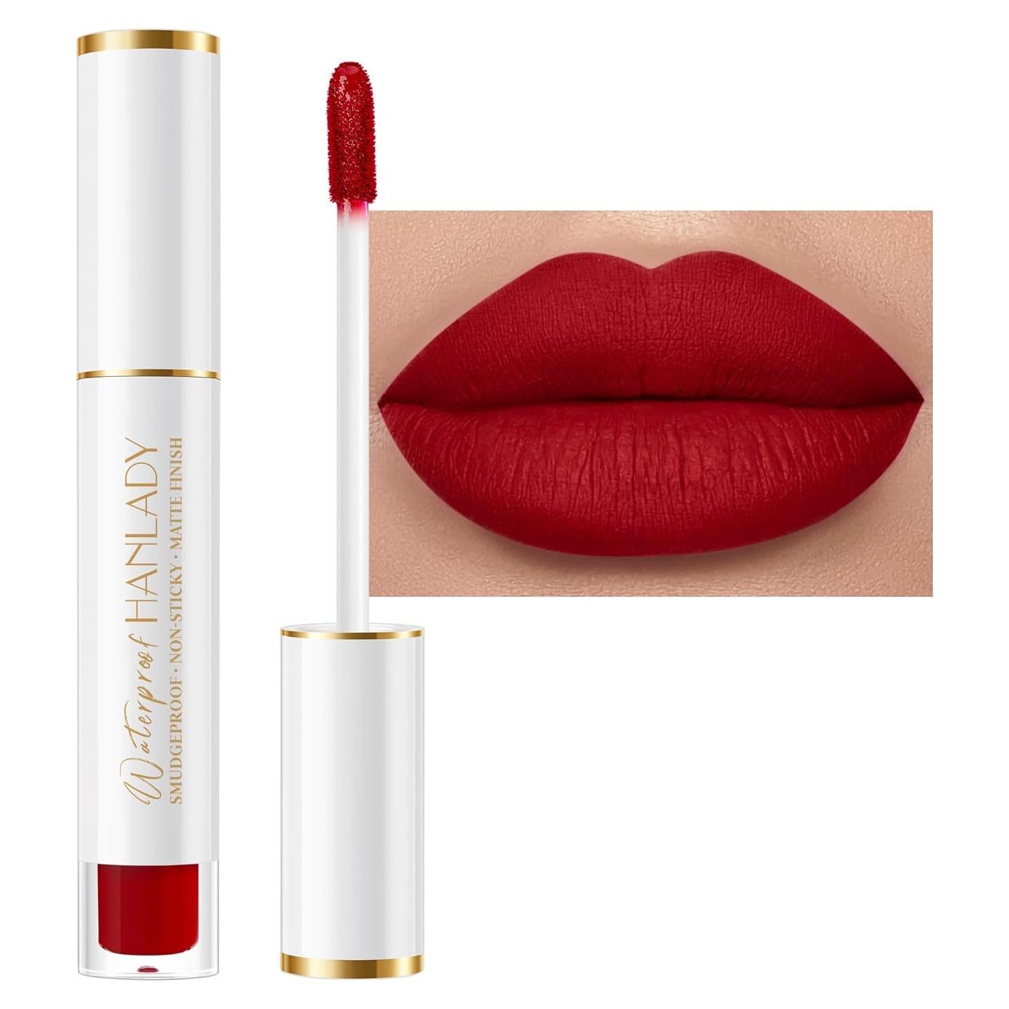 Lápiz Labial Mate Rojo HANLADY A13 Amor Verdadero 28g