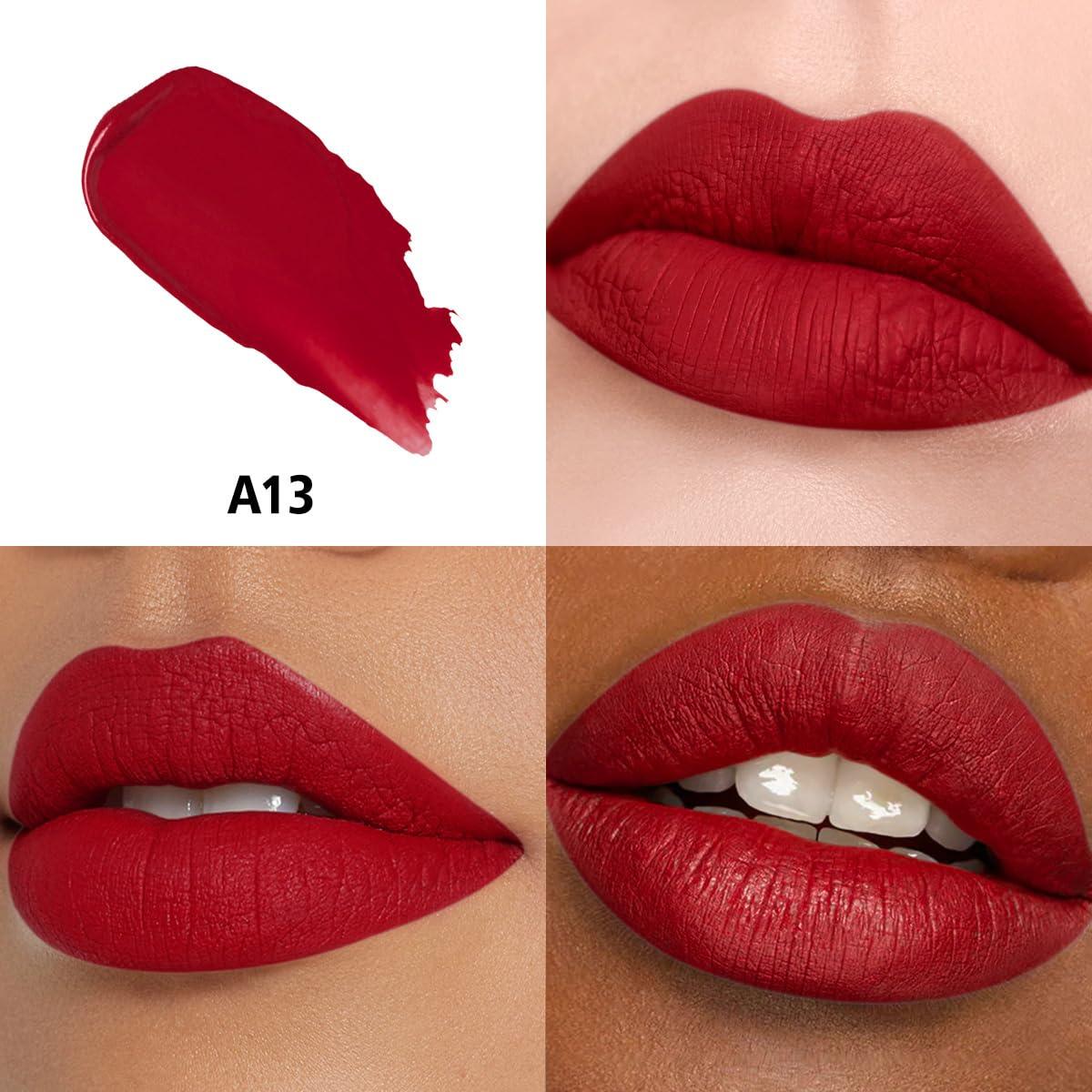 Lápiz Labial Mate Rojo HANLADY A13 Amor Verdadero 28g