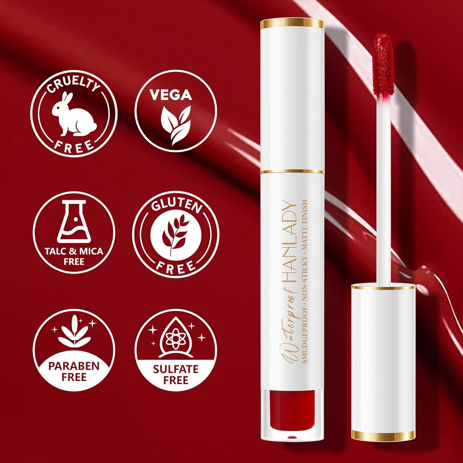 Lápiz Labial Mate Rojo HANLADY A13 Amor Verdadero 28g