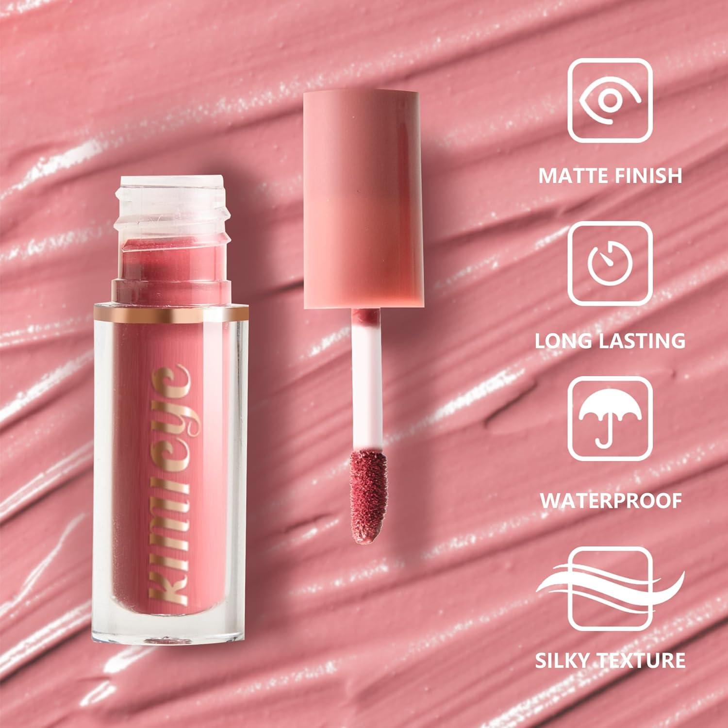 Juego de 12 Pintalabios Líquido Mate KIMIEYE - Resistente al Agua