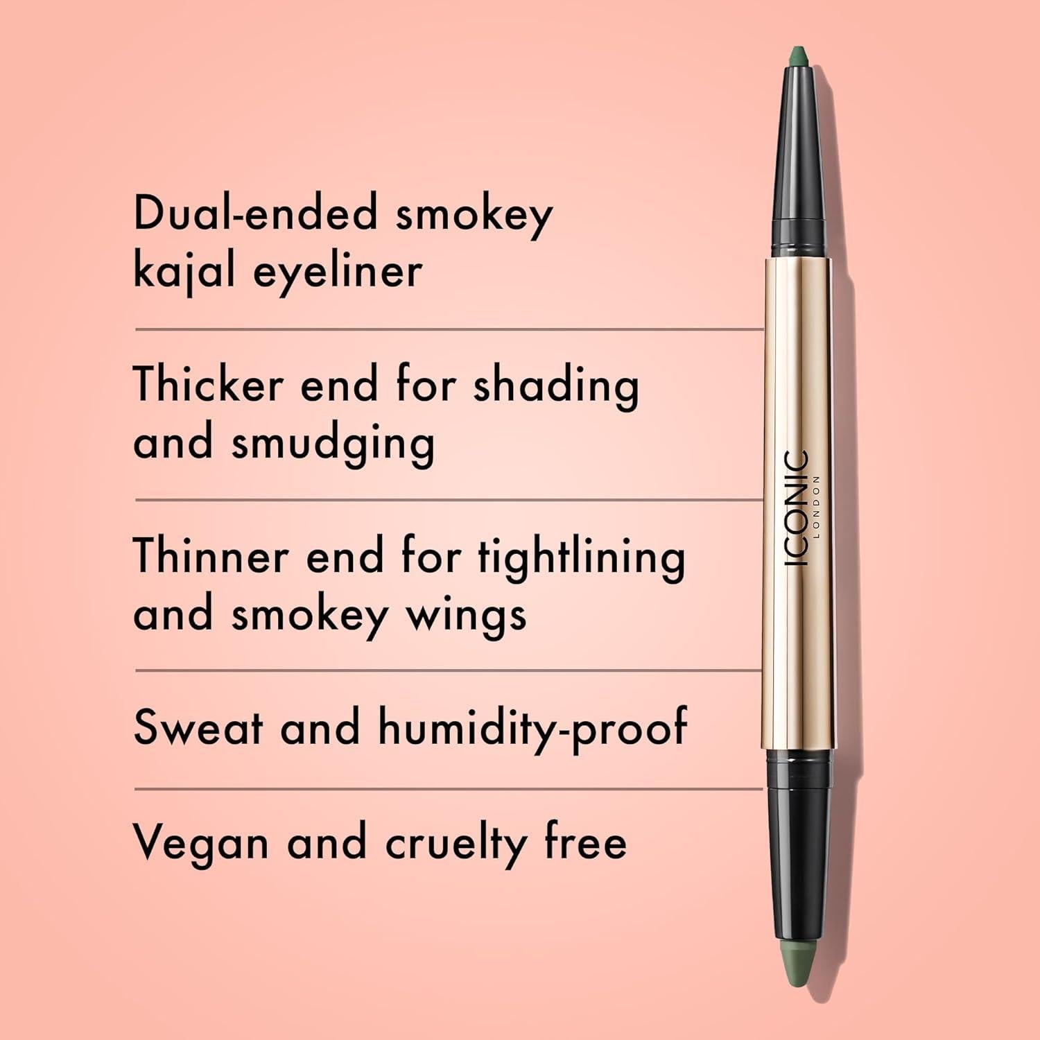 Dúo de Delineador Smokey Eye ICONIC LONDON Verde Juniper 2 en 1