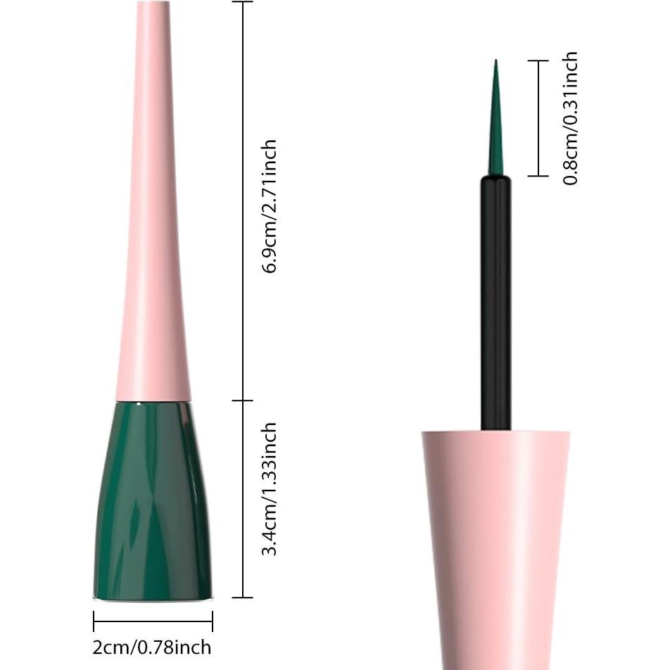 Delineador de Ojos Líquido Verde Oscuro evpct 1Pcs Impermeable