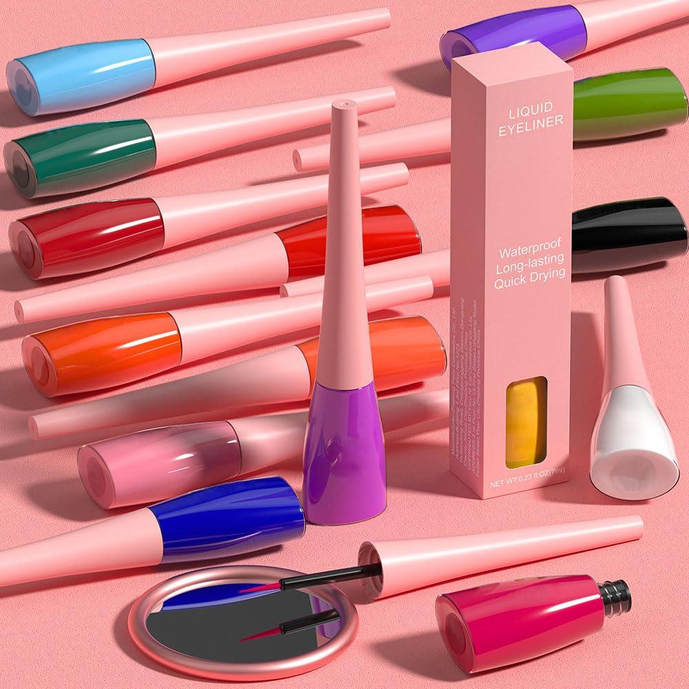 Delineador de Ojos Líquido Verde Oscuro evpct 1Pcs Impermeable