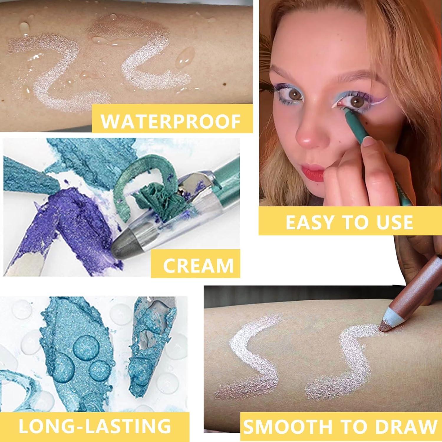 Lápiz de Sombra de Ojos Morado Daeuwiutr - Impermeable y Cremoso