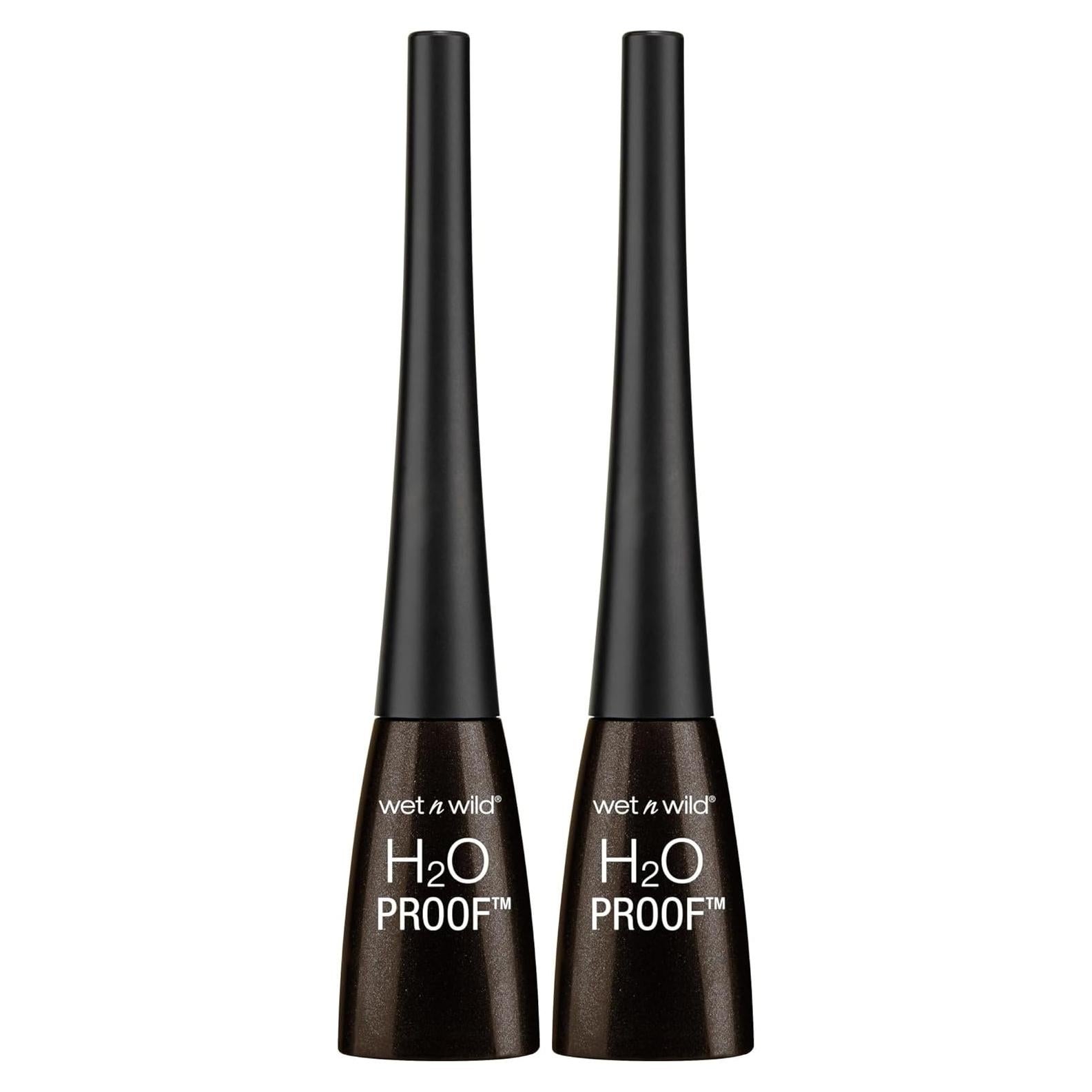 Delineador Líquido a Prueba de Agua Wet n Wild Marrón Oscuro - 2 Paquetes de 4.8g