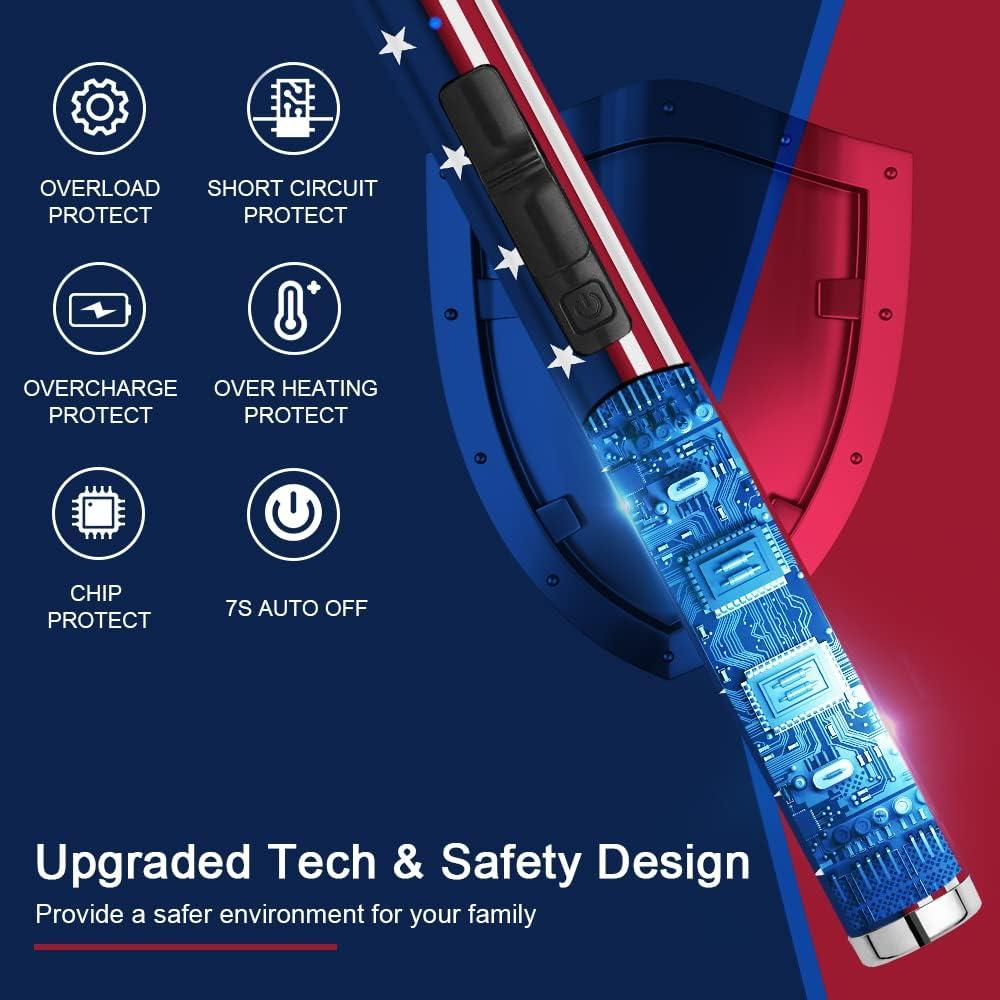 Encendedor Eléctrico SUPRUS Recargable USB Tipo C Bandera