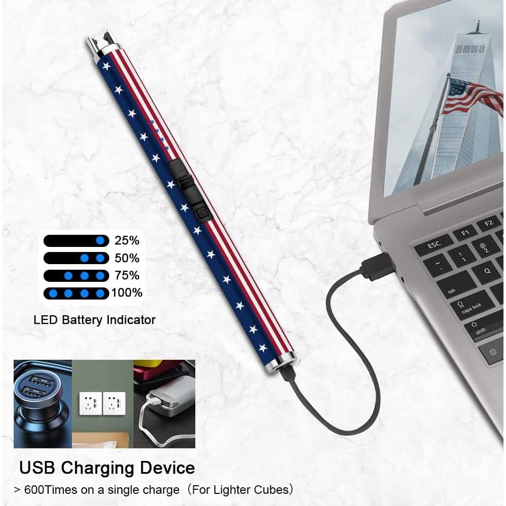 Encendedor Eléctrico SUPRUS Recargable USB Tipo C Bandera