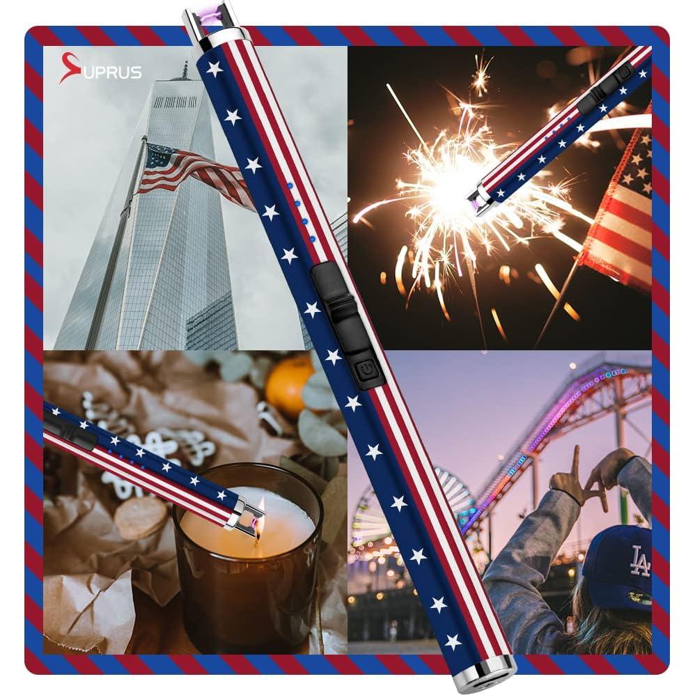 Encendedor Eléctrico SUPRUS Recargable USB Tipo C Bandera