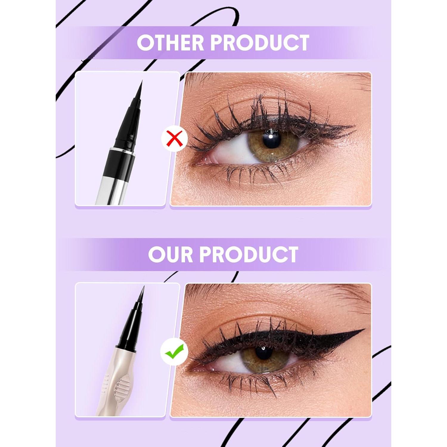 Delineador Líquido SHEGLAM Glide Control Negro Mate 15.29 cm