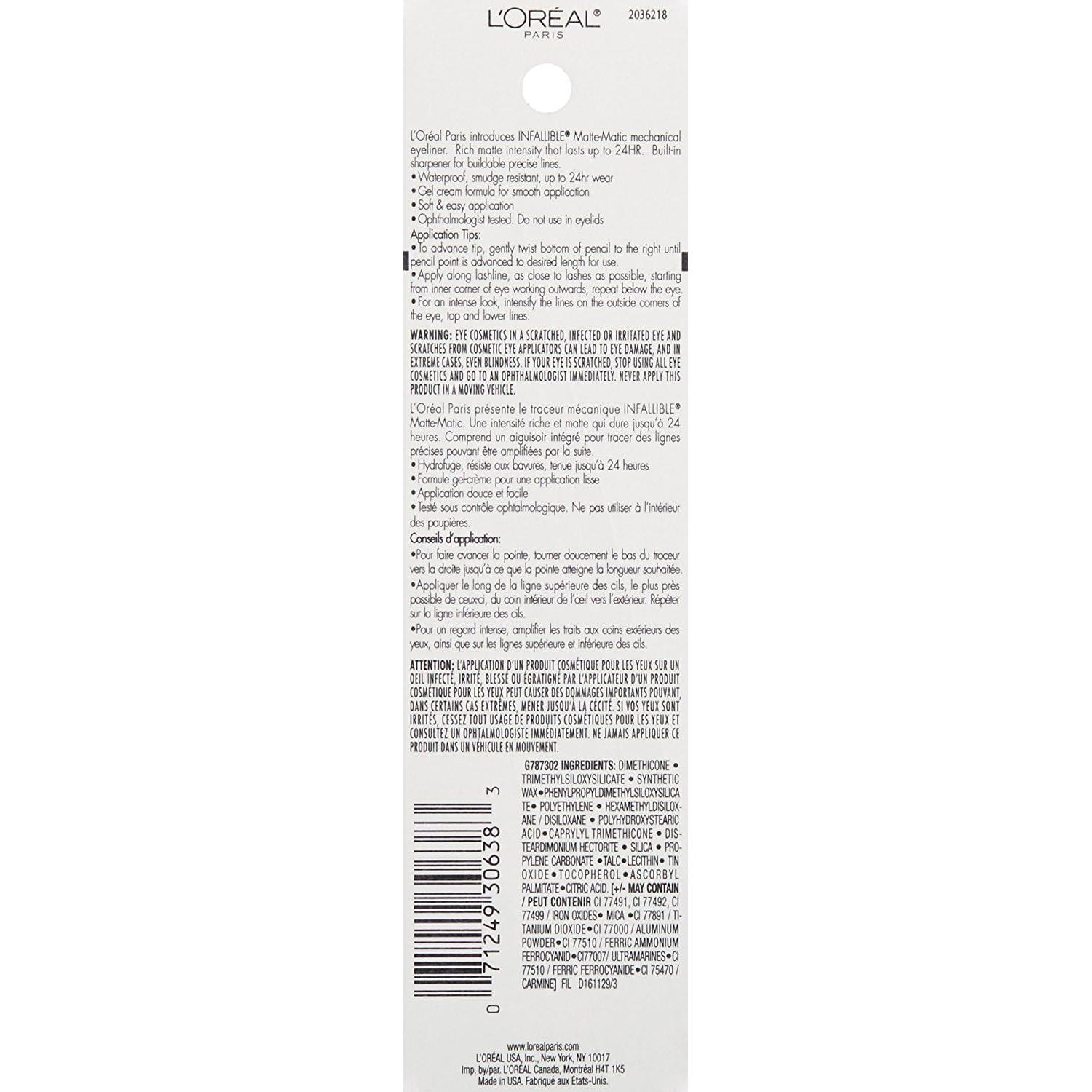 Lápiz de Ojos Mecánico L'Oreal Paris Matte-Matic Marrón 0.28g