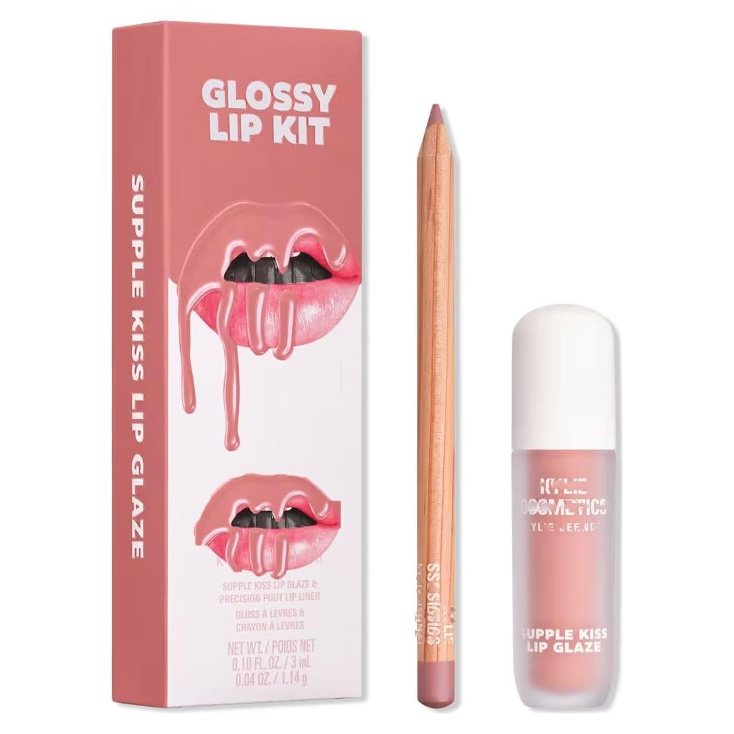 Kit de Labios Brillantes Kylie - Rosa Nude Suave - 2 Piezas