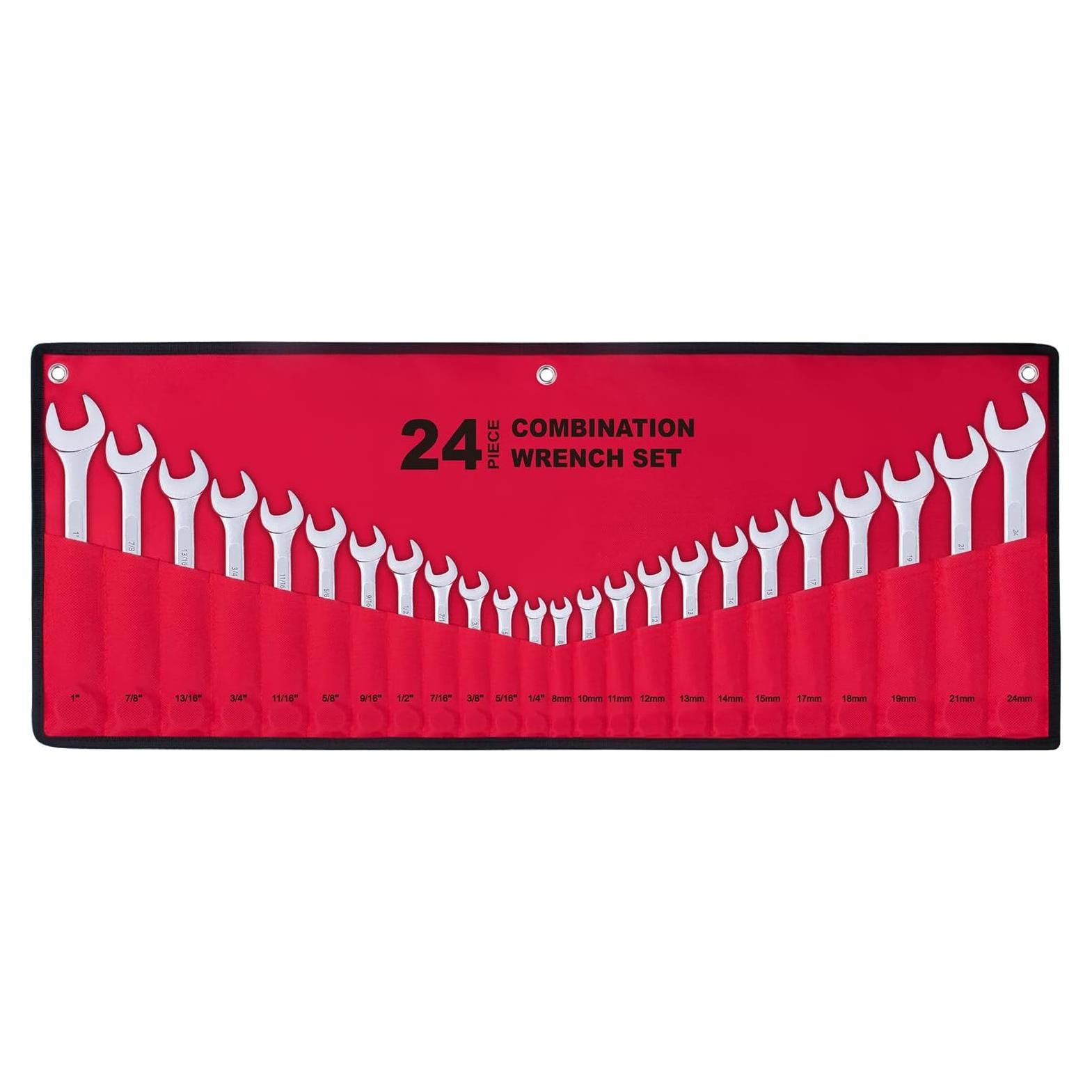 Juego de Llaves Combinadas EFFICERE 24 Piezas Métricas y SAE