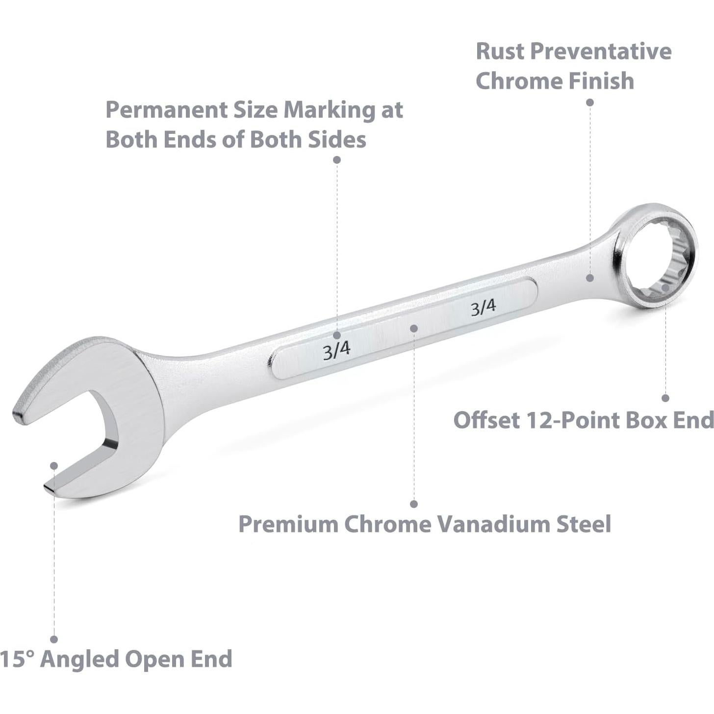 Juego de Llaves Combinadas EFFICERE 24 Piezas Métricas y SAE