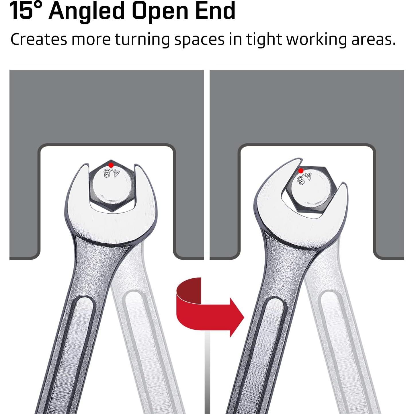 Juego de Llaves Combinadas EFFICERE 24 Piezas Métricas y SAE