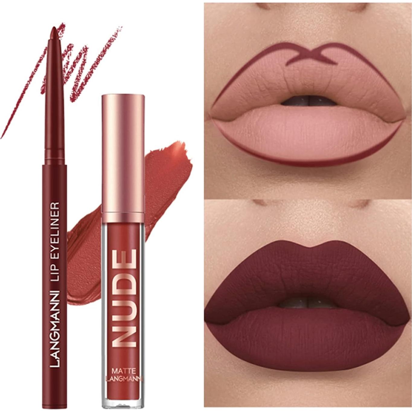 Conjunto de Lápiz Labial y Pintalabios Petansy 12 Piezas