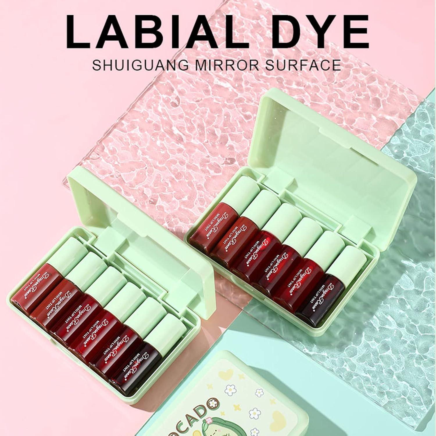 Conjunto de Tintes Labiales Miniling 6 Colores Mate y Acuosos