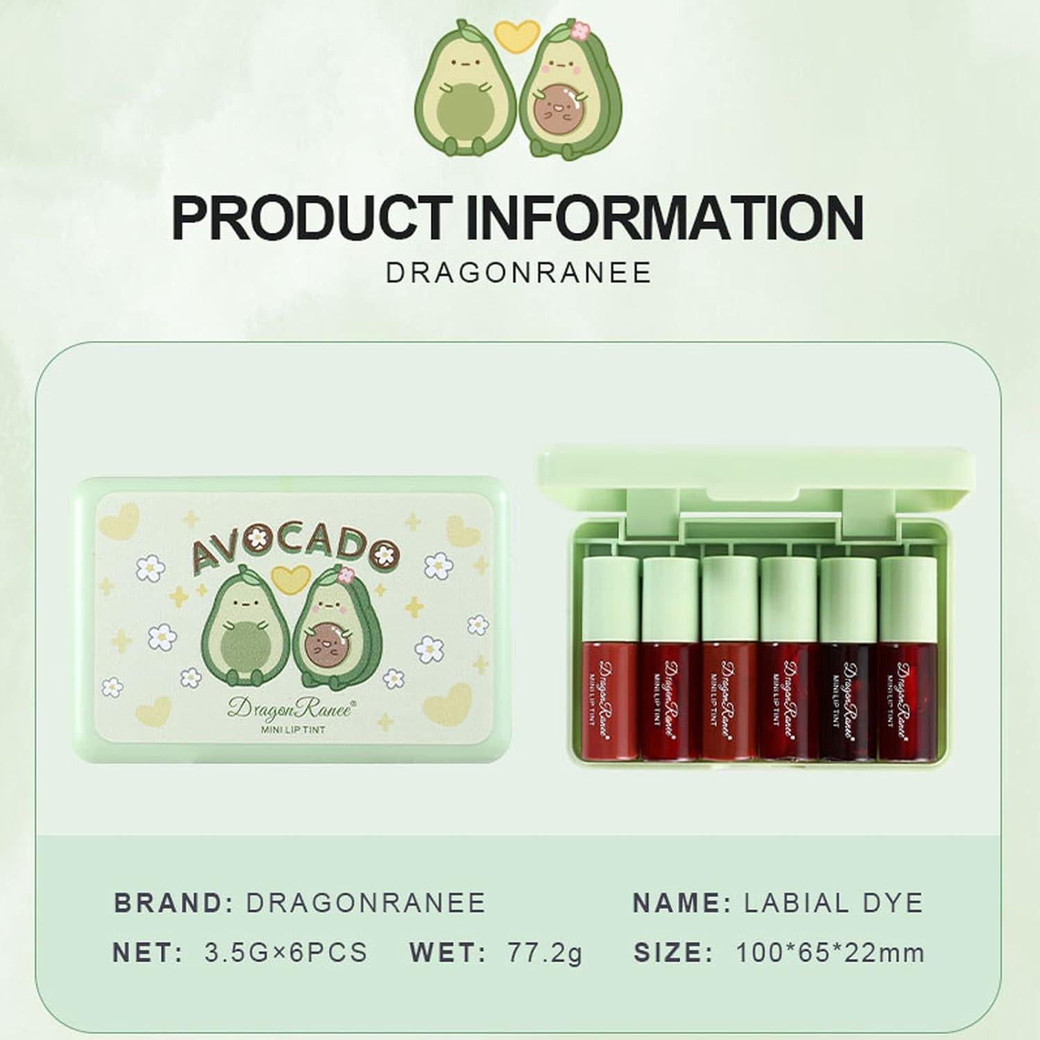 Conjunto de Tintes Labiales Miniling 6 Colores Mate y Acuosos