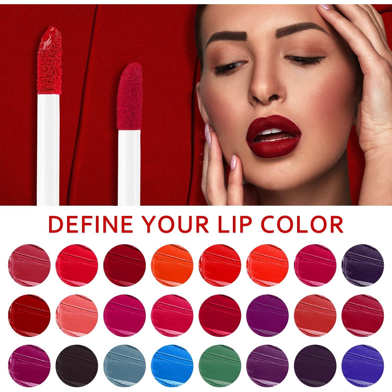 Set de Labiales Líquidos Mate Luxsea 24 Colores Hidratantes