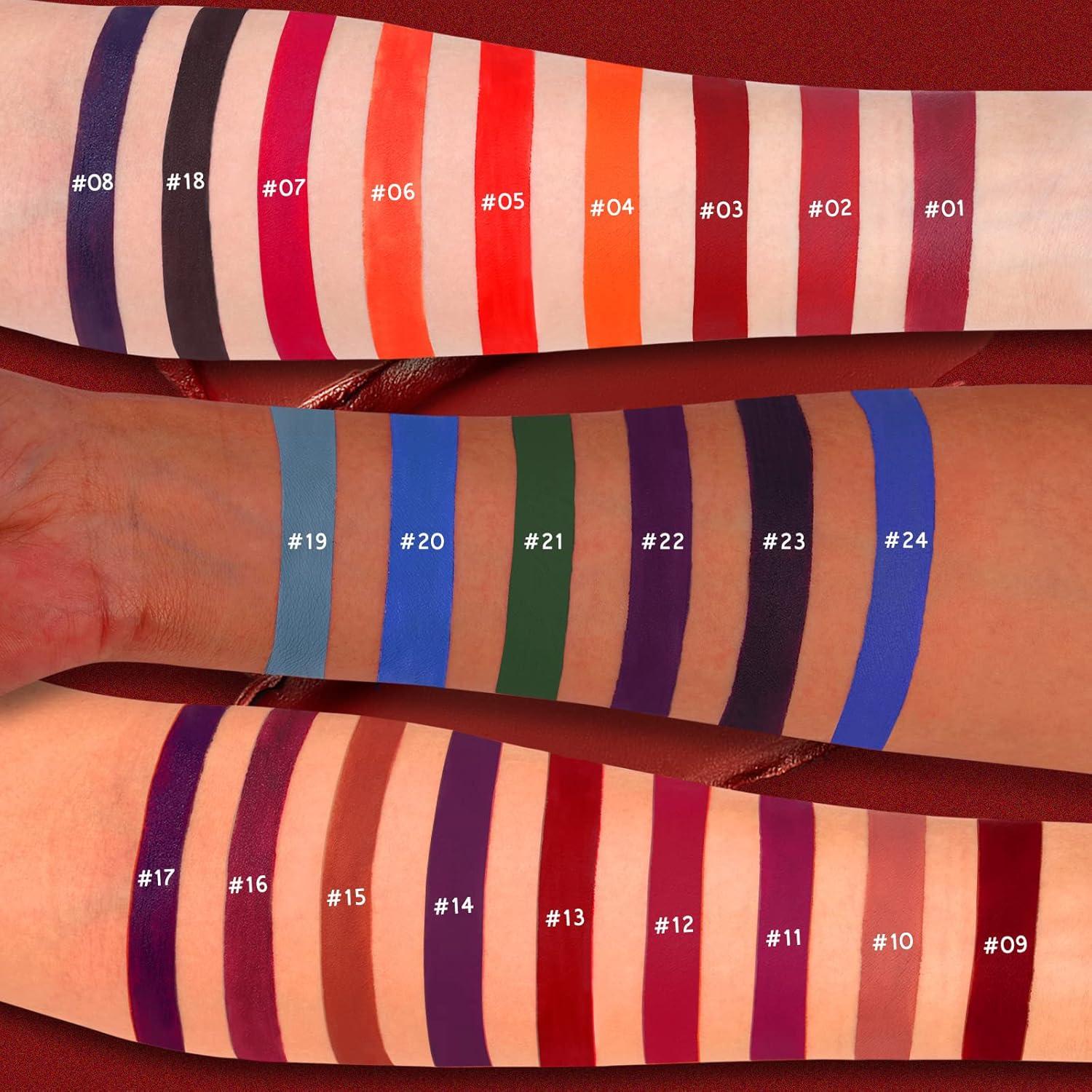 Set de Labiales Líquidos Mate Luxsea 24 Colores Hidratantes