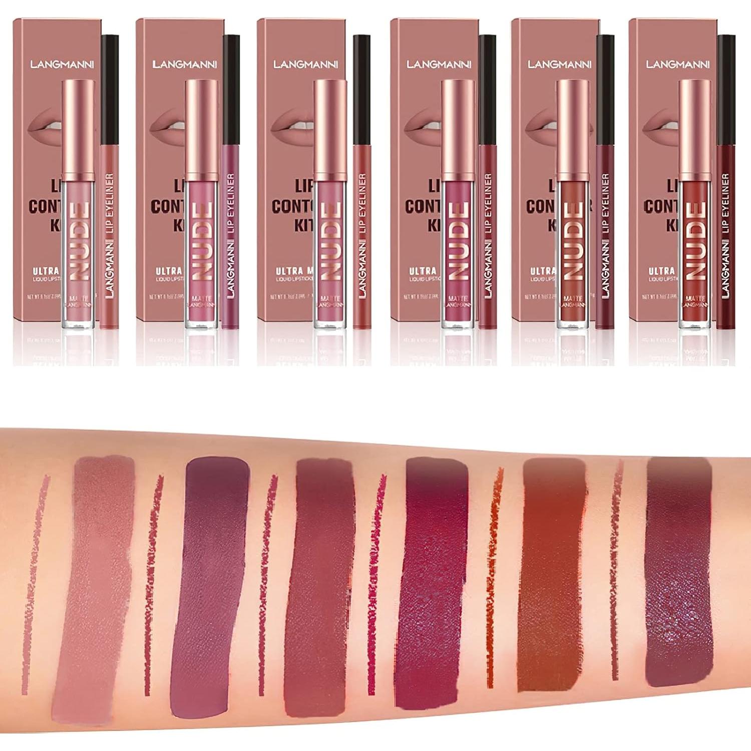 Set de Labial Líquido Mate y Lápiz Labial MIELIKKI 2 Pcs