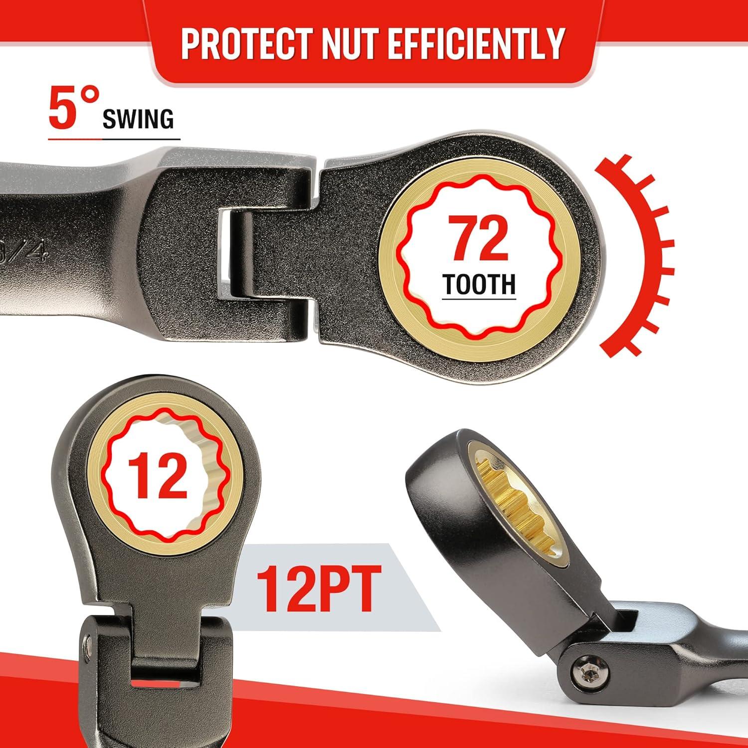 Juego de Llaves Combinadas WORKPRO 8 Piezas CRV Niqueladas