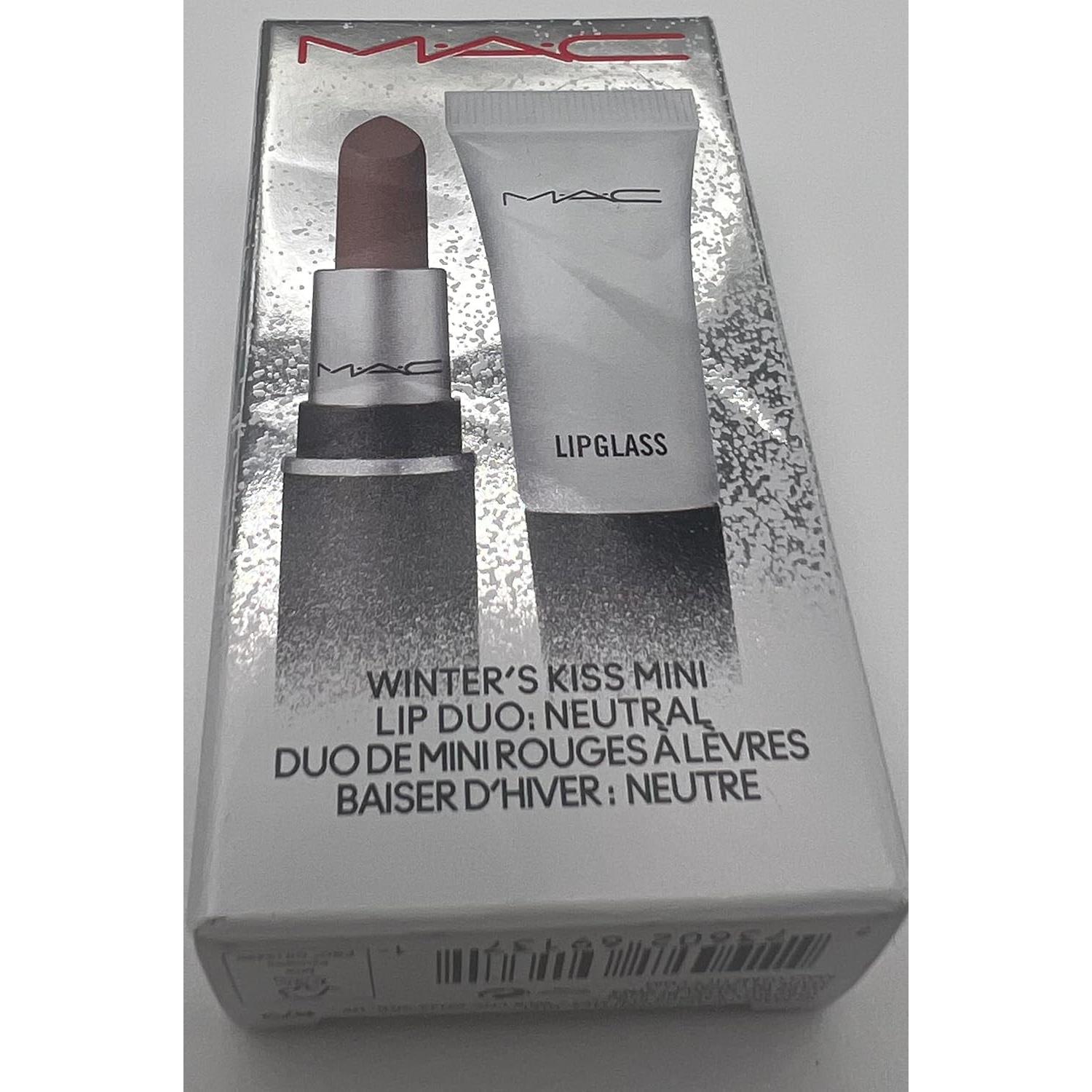 Dúo de Labios MAC Winters Kiss - Pintalabios Mate y Lipglass