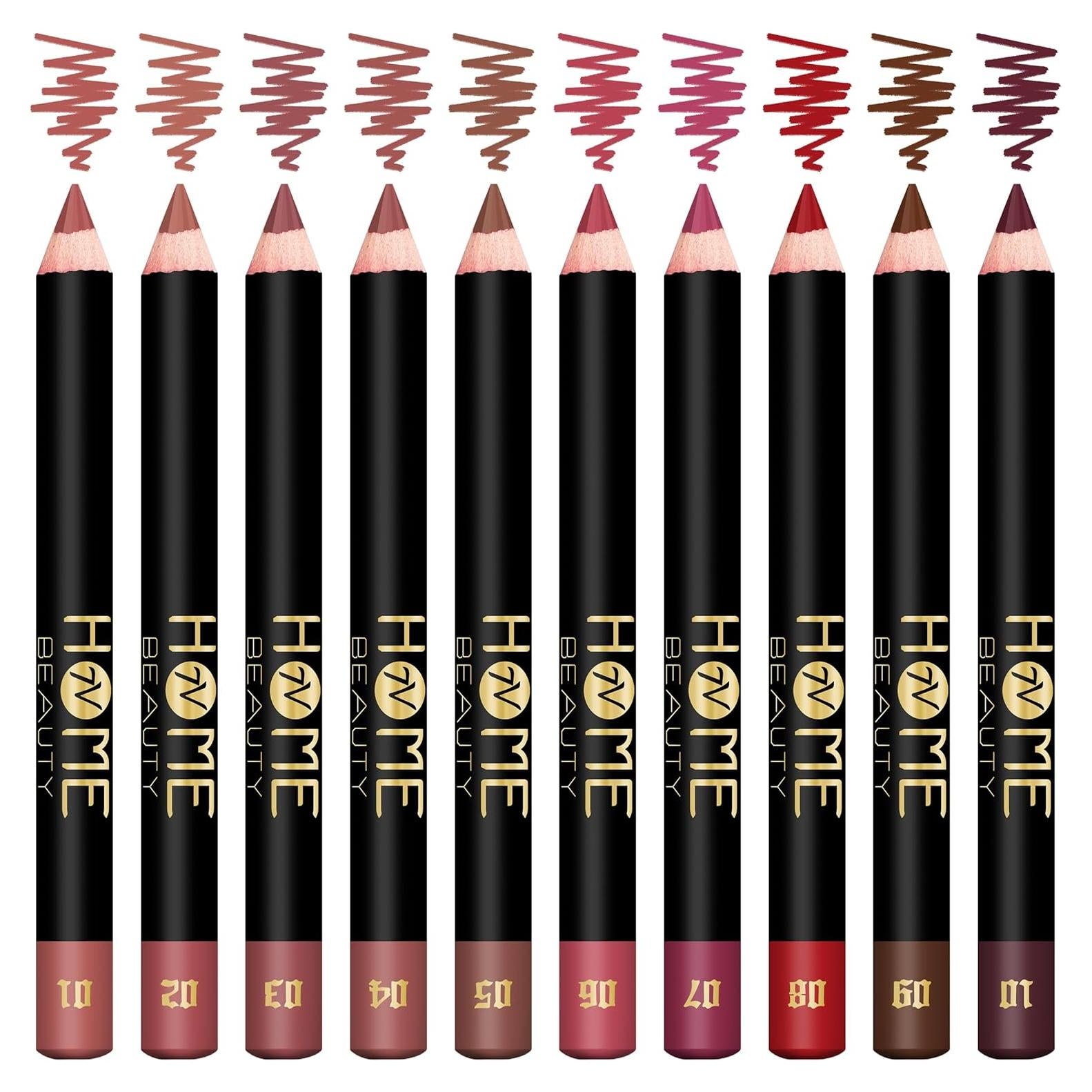 Juego de Lápices Labiales Mate 10 Colores 7V Home Beauty