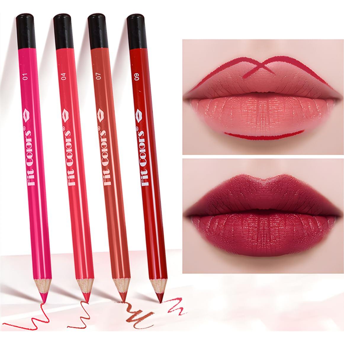 Juego de 12 Lápices de Labios Mate Baorder - Alta Pigmentación