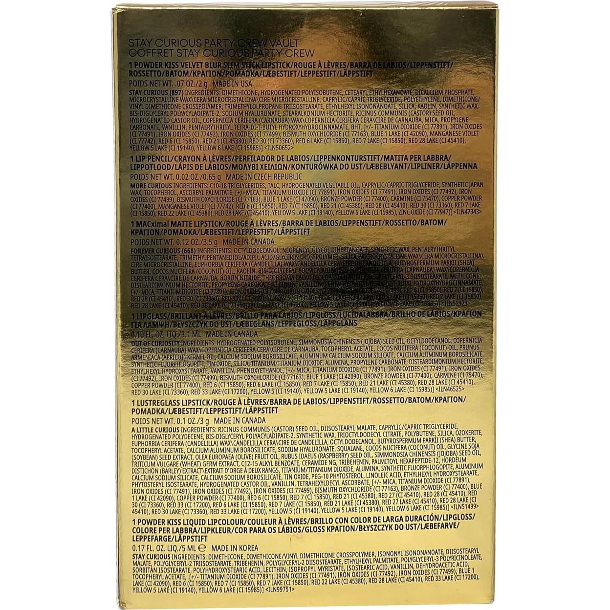 Set de Labiales M.A.C Cosmetics Edición Limitada Stay Curious