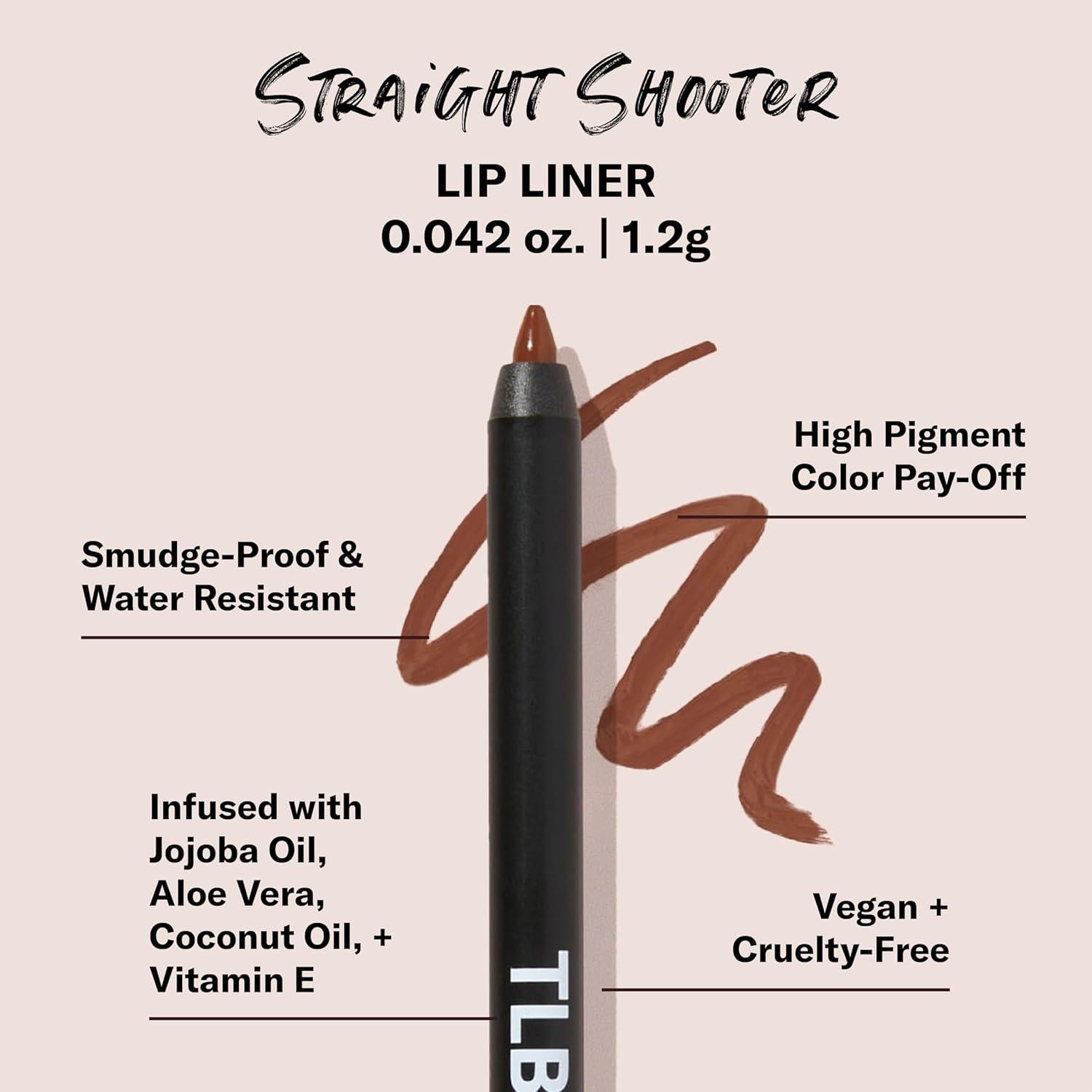Lápiz Labial The Lip Bar Straight Shooter - Marrón Medio 1.19g
