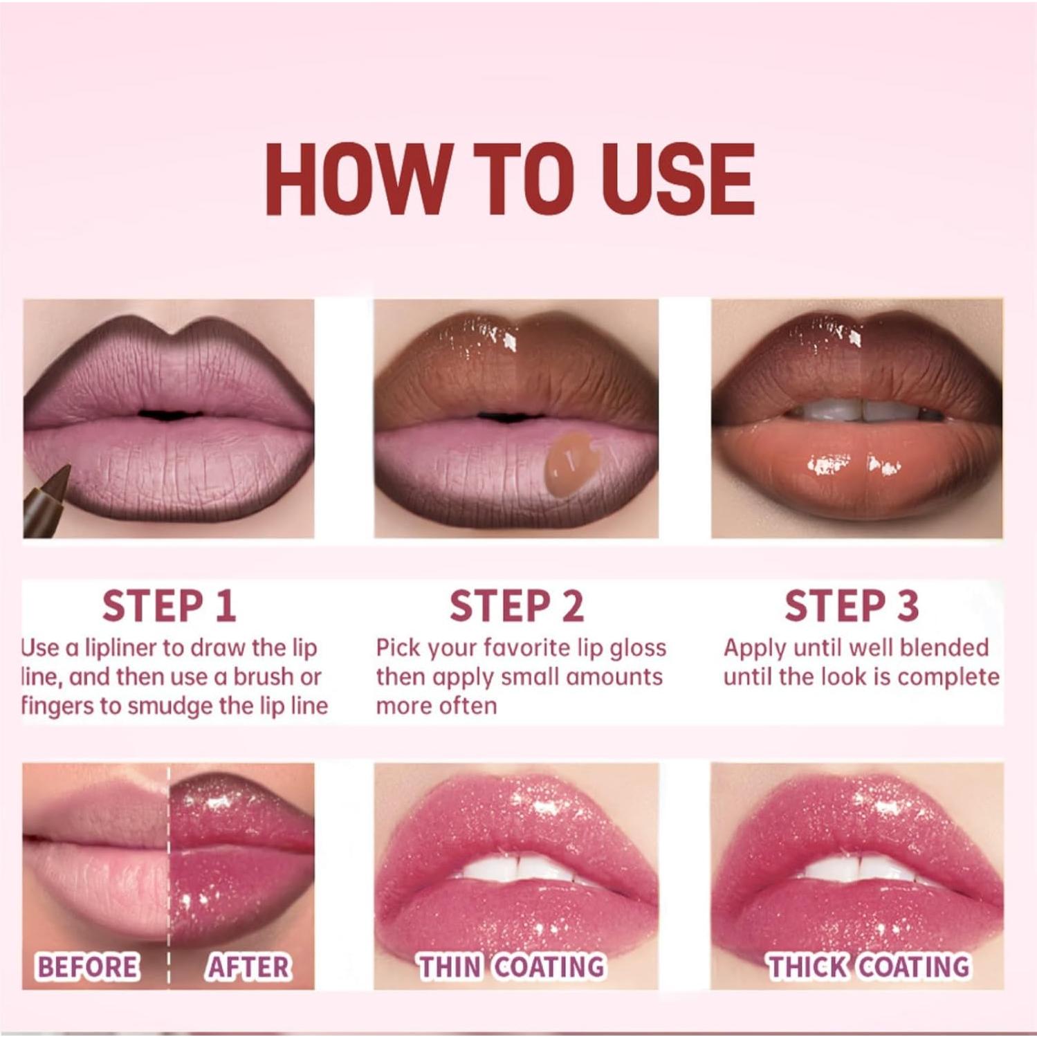 Juego de 13 Piezas de Lápiz y Brillo Labial MooGlamor