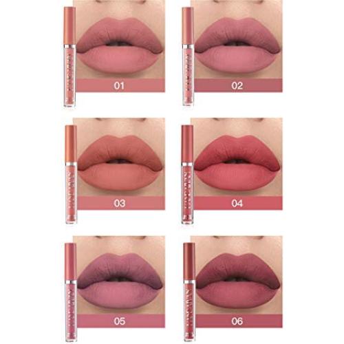 Juego de 6 Pintalabios Líquido Mate BestLand - Larga Duración