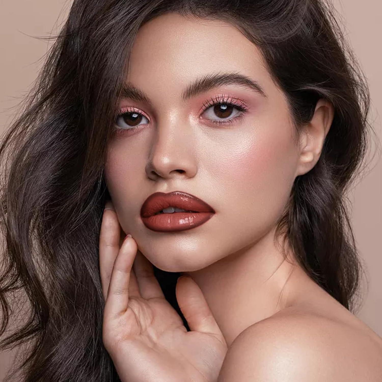 Combo de 2 Piezas de Pintalabios y Lápiz de Labios Pudaier